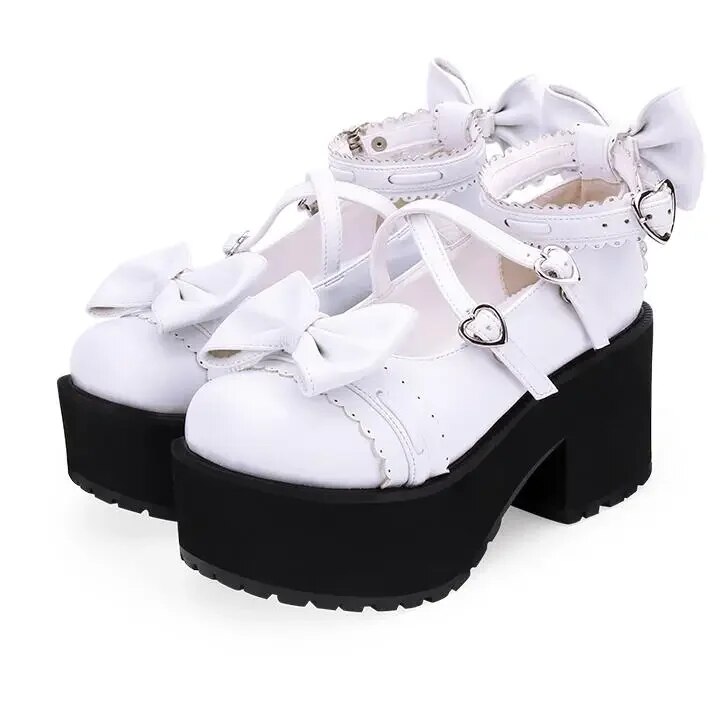 VCshoesWoman Mori Girl Lolita Cosplay Shoes Lady High Heels Wedges Pumps Women Princess Dress Party Shoes 8cm