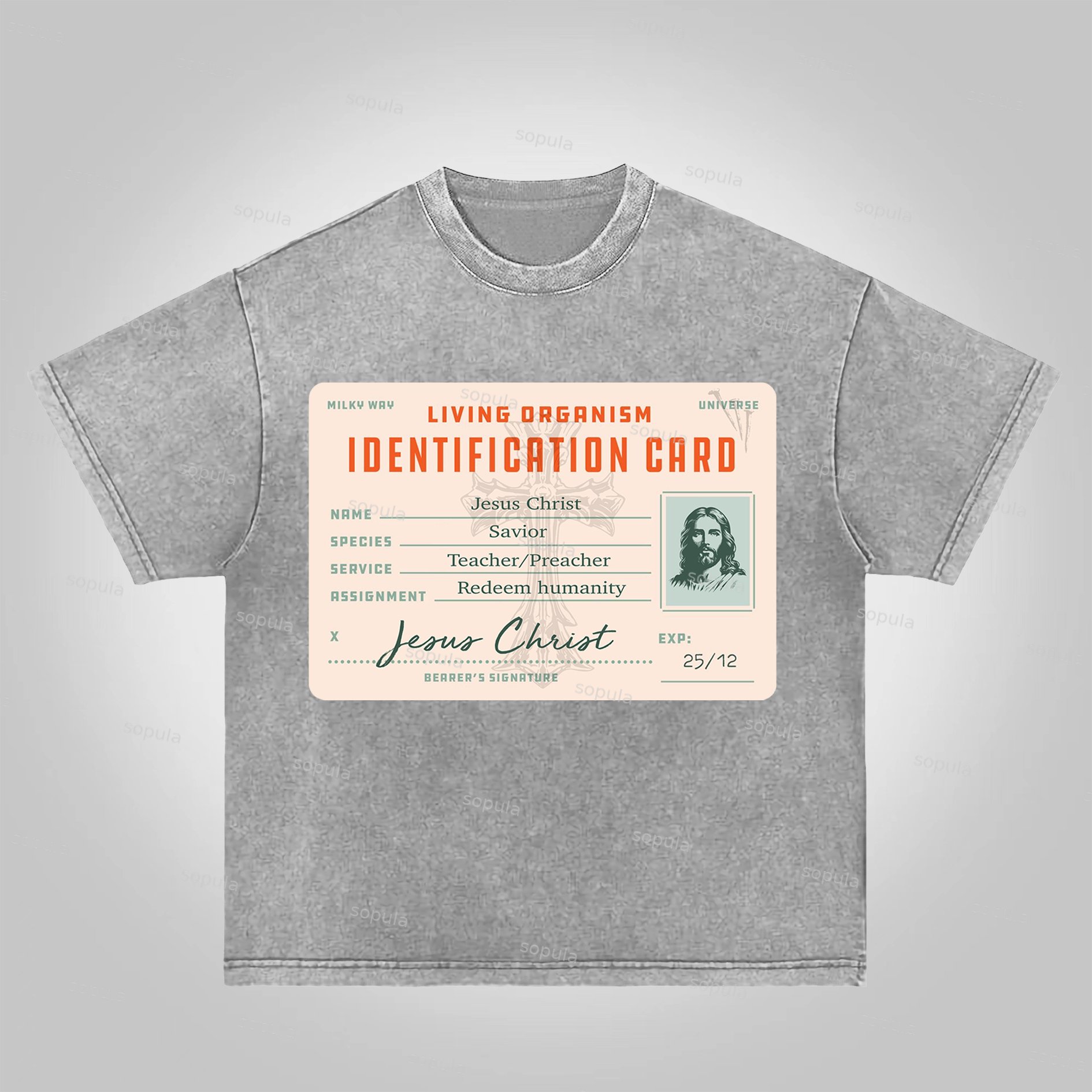 Sopula Don't Keep Jesus To Yourself Graphic Acid Washed T-shirt
