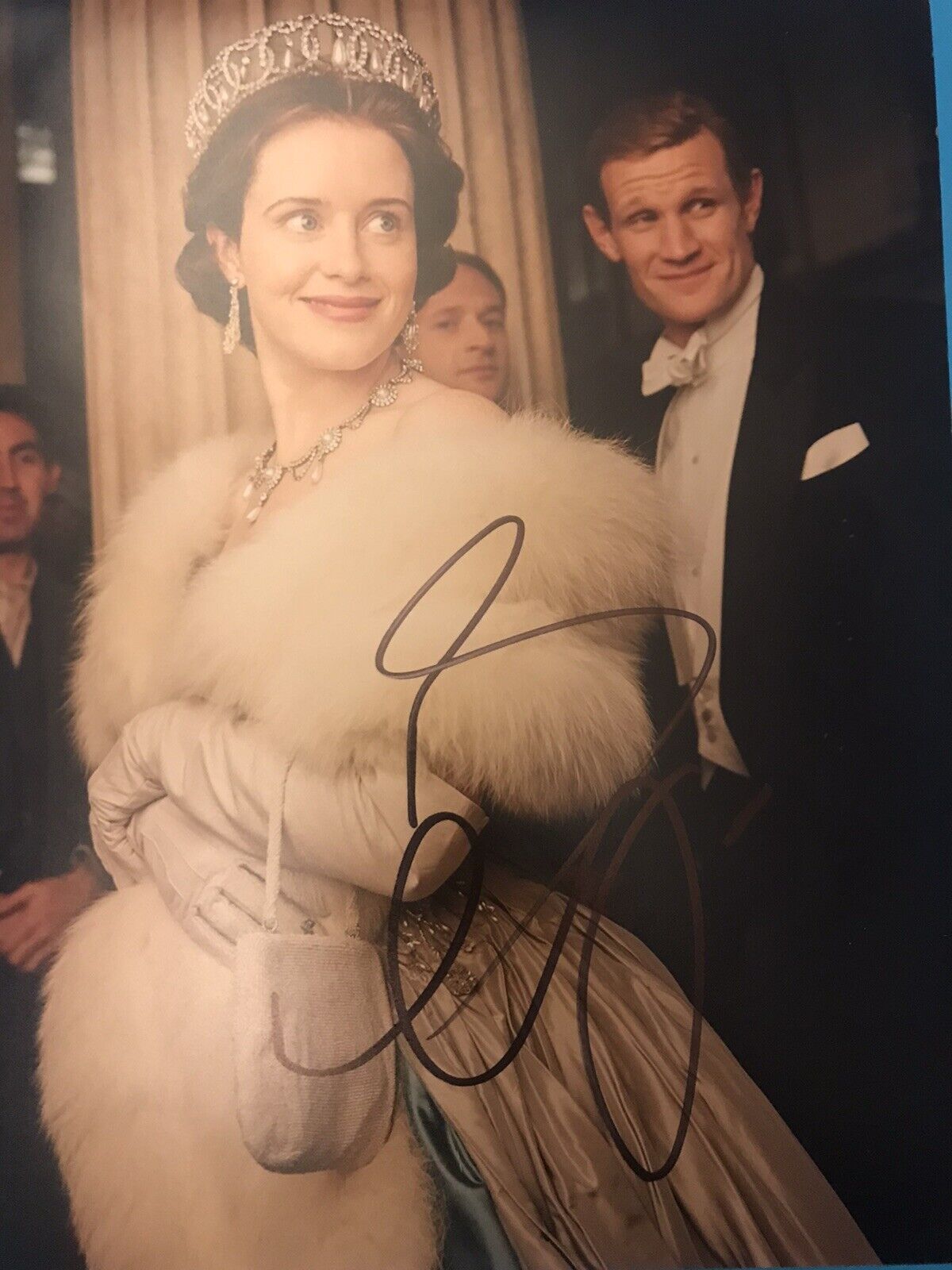 Claire Foy/Matt Smith Signed The Crown 10x8 Photo Poster painting