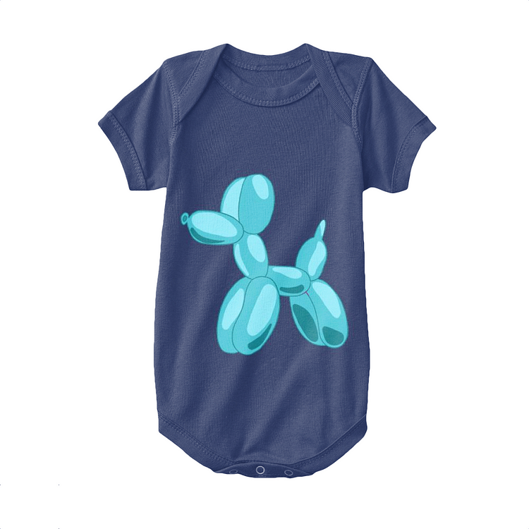 Blue Balloon In Poodle Shape, Poodle Baby Onesie