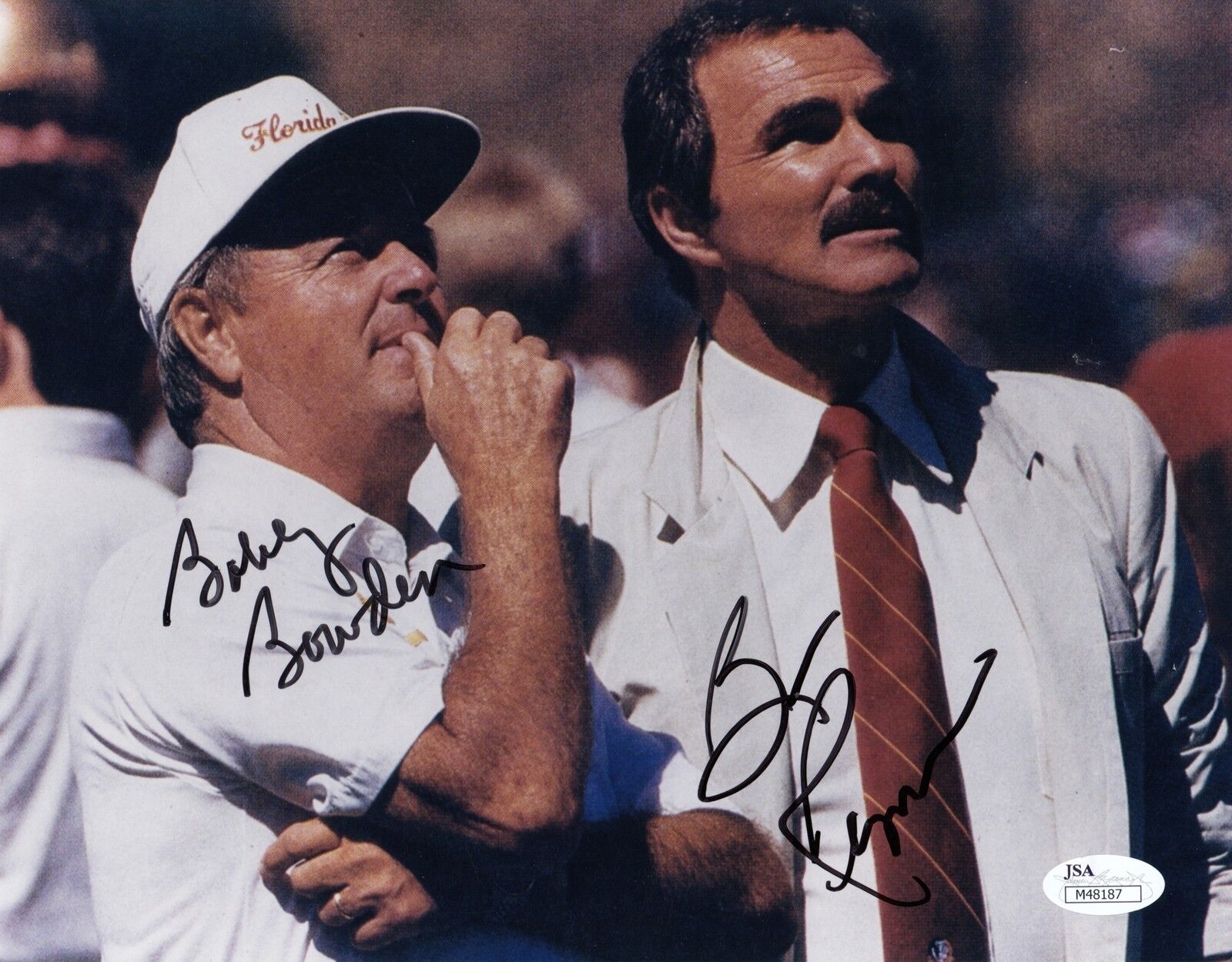 Bobby Bowden Burt Reynolds #0 8x10 Signed w/ JSA F.S.U Seminoles 041118