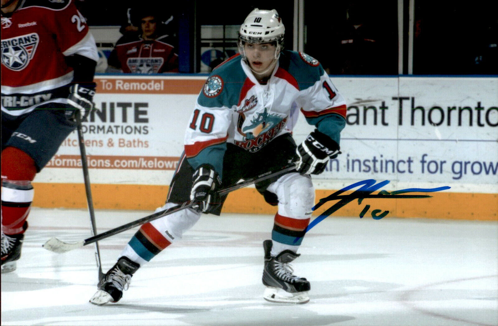 Nick Merkley SIGNED 4x6 Photo Poster painting KELOWNA ROCKETS / SAN JOSE SHARKS #5