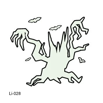 Sdrawing Glowing Tattoo Stickers Children's Glowing Toy Spider Pumpkin ghost Face Simulation Cartoon Luminous Tattoo Stickers