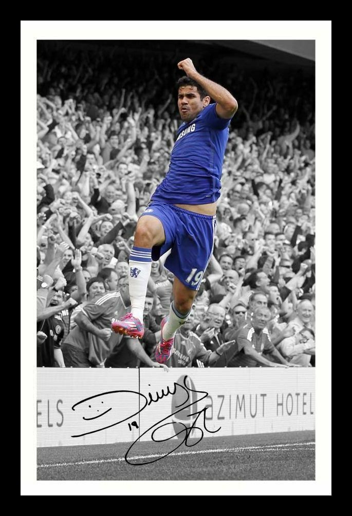 Diego Costa - Chelsea Autograph Signed & Framed Photo Poster painting 2