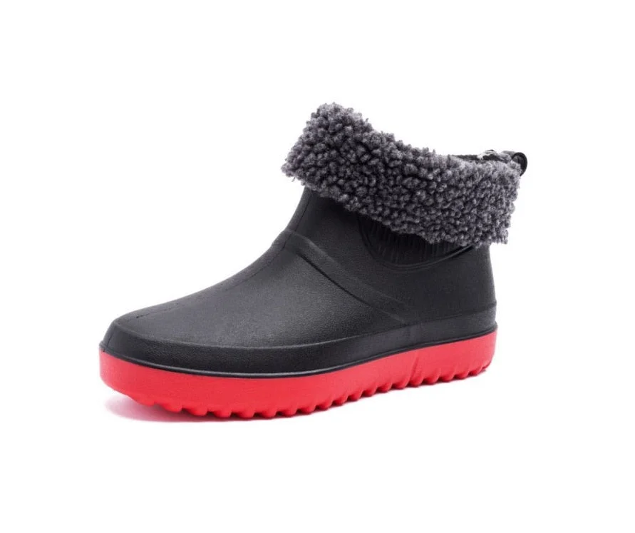 Men Non-slip Waterproof Rain Boots Short Tube Footwear Kitchen Work Fishing Car Wash Rubber Shoes Novelty Fashion