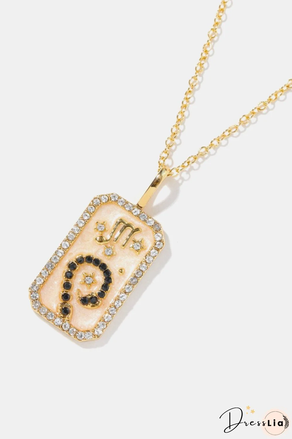 Rhinestone Constellation Pendant Copper Necklace