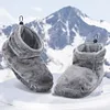 USB Heater Foot Shoes Winter Warm Snow Boots Electric Heated Shoes for Women Men