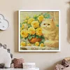 (US Only)Cat Printed Cross Stitch Kit 61x61cm DIY 14CT Thread Art Needlework Home Decor