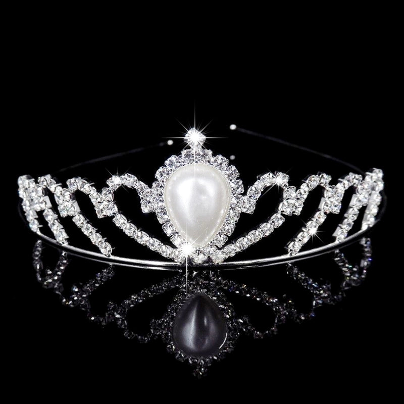 Women’s Elegant Glam Bridal Crown Metal Plating Inlay Artificial Pearls Rhinestones Crown
