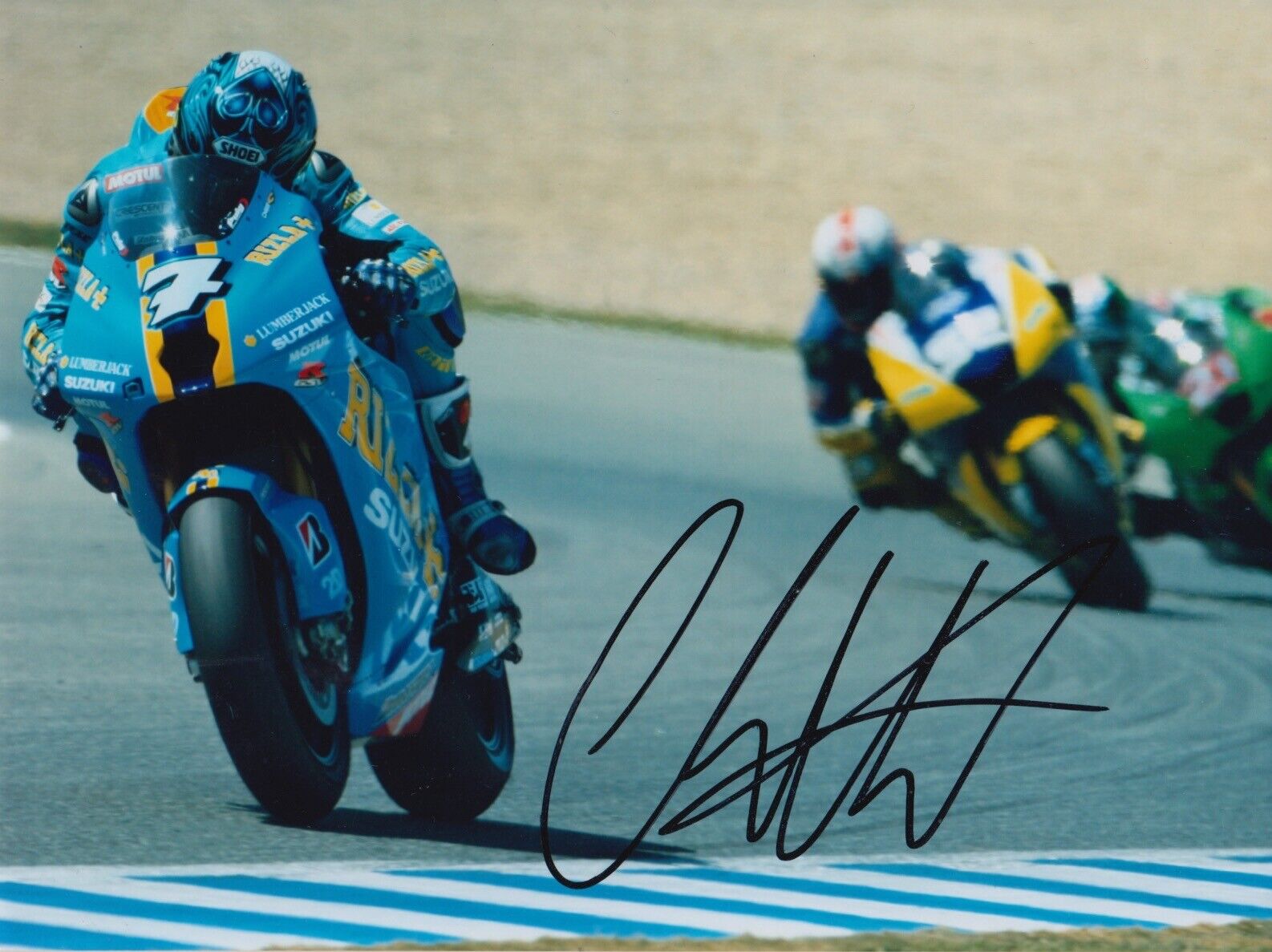 Chris Vermeulen Hand Signed 8x6 Photo Poster painting - MotoGP Autograph.