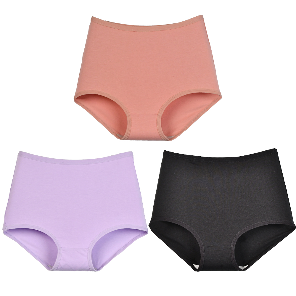 Xinkeke 3Pcs Women Cotton High Waist Panties Breathable Briefs  Plus Size Lingerie Seamless Ladies Panty Underpants Oversize Underwear