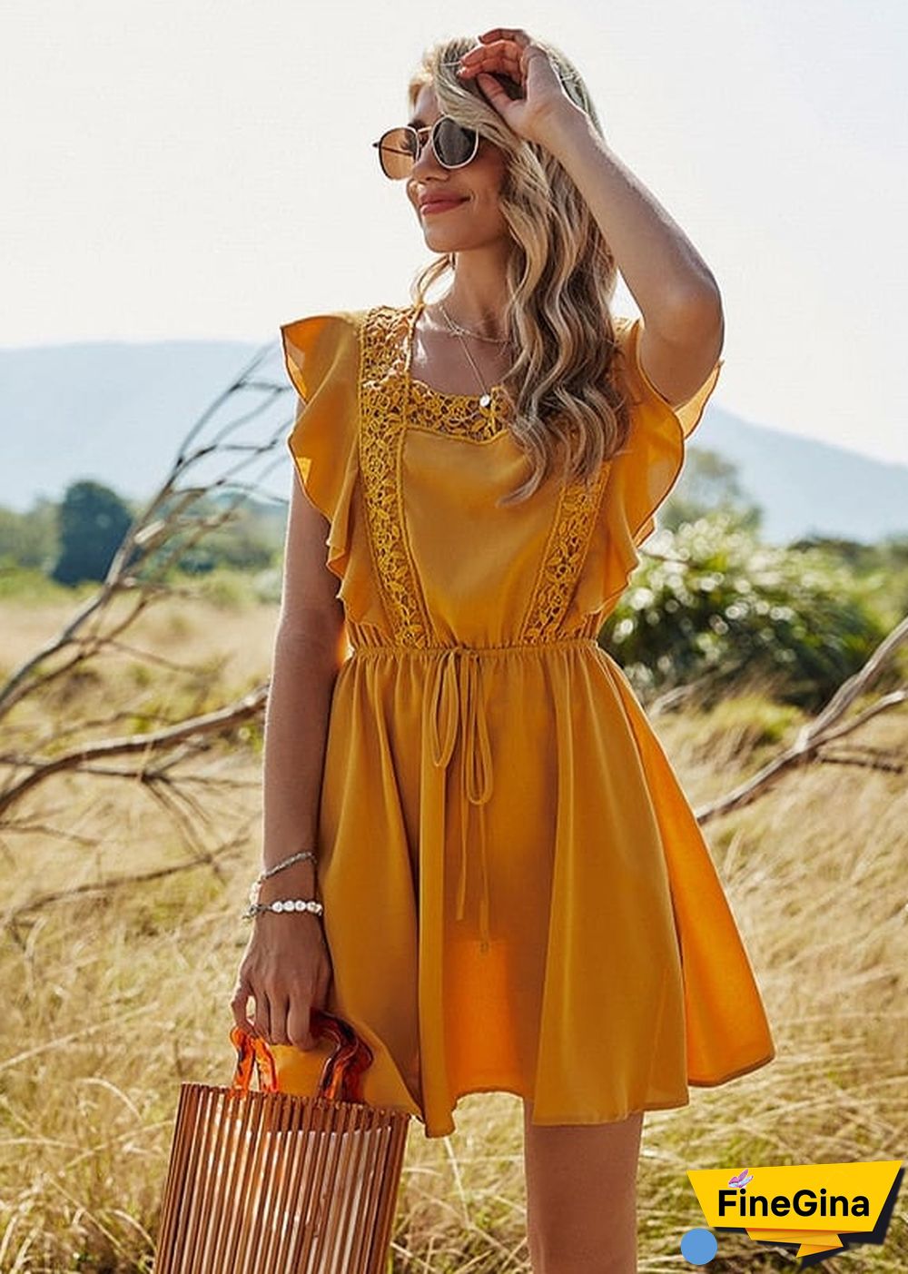 Boho Lace Mini Dress Pauline