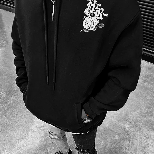 Men's Fashion Oversized Casual Print Sweatshirt Hoodie