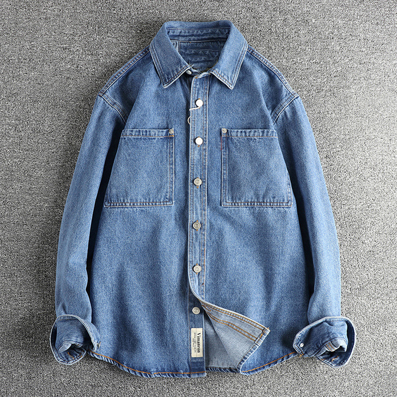 Men's Vintage Washed Denim Shirt