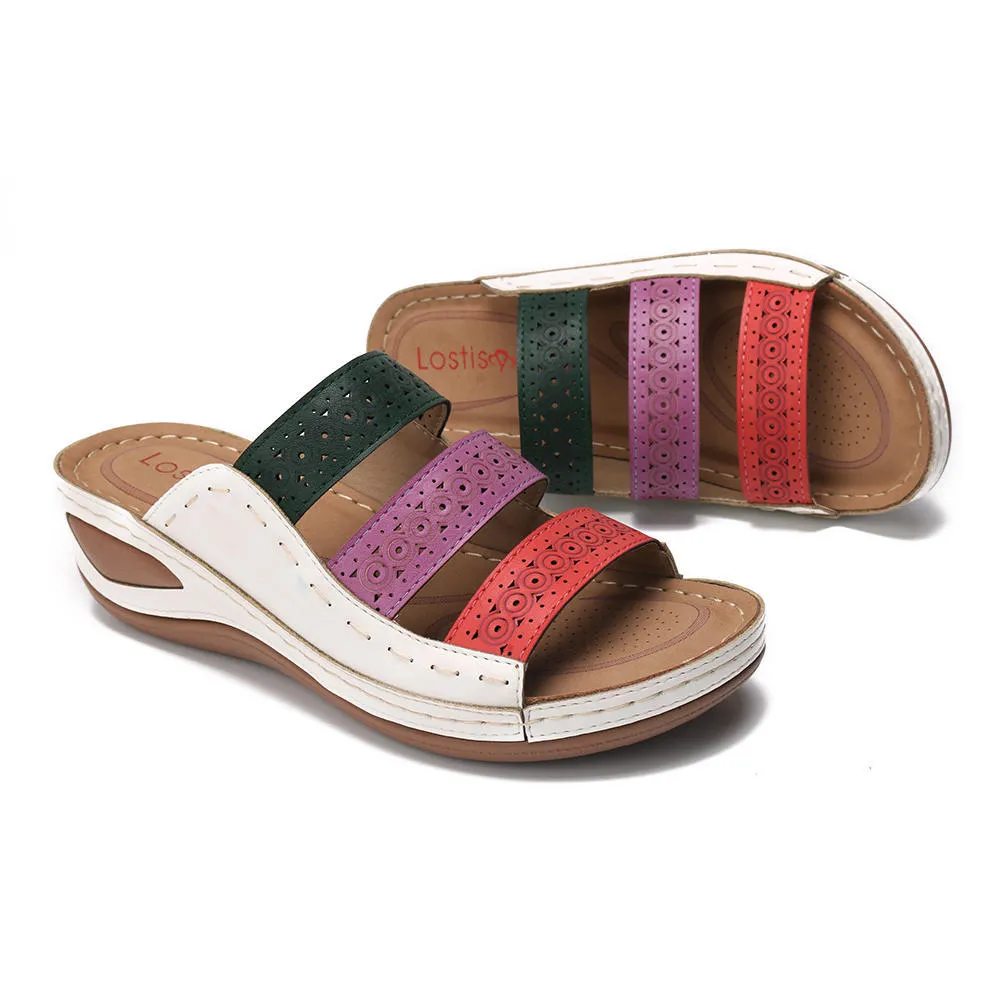 Yyvonne Women's Sandals 2025 Spring New Slope And Spelling A Word Of Women's Sandals Wish