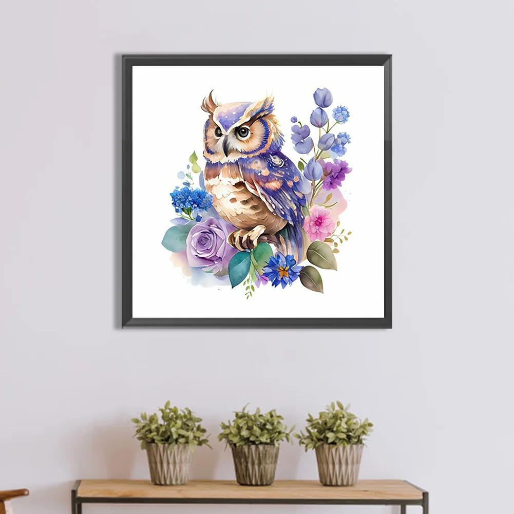 Full Round Diamond Painting 30*30cm - Owl