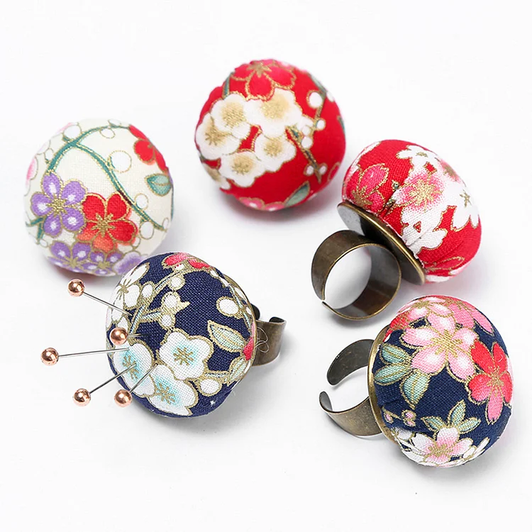 Adjustable Ring Pin Cushion Crafters Finger Pincushion DIY Sewing  Accessories