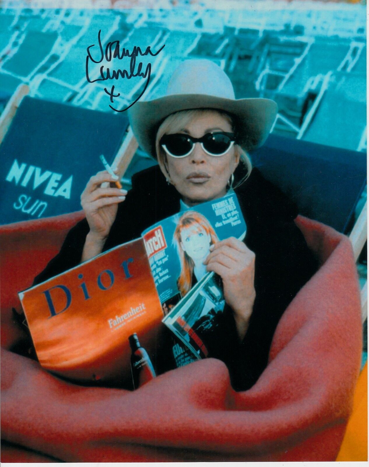 JOANNA LUMLEY SIGNED AB FAB Photo Poster painting UACC REG 242 (1)