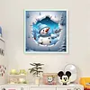 Winter Snowman-11CT Stamped Cross Stitch 40*40cm/15.75*15.75in tapestrymarket