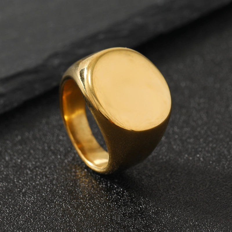 Minimalist Round 304 Stainless Steel Men’s Rings