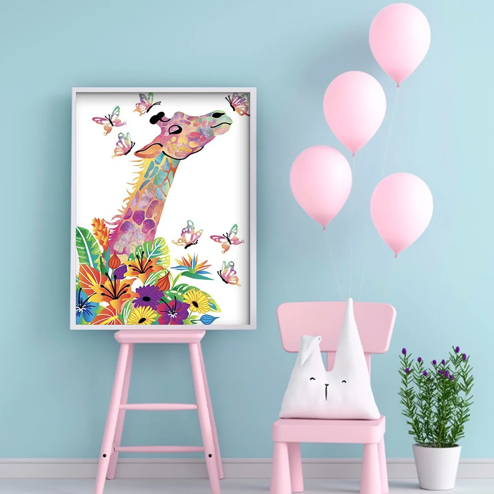 Full Square Diamond Painting 20*30cm - Giraffe