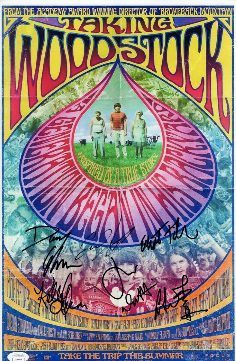 Taking Woodstock Cast Autographed 11X17 Photo Poster painting Hirsch Garner Elfman JSA II59847