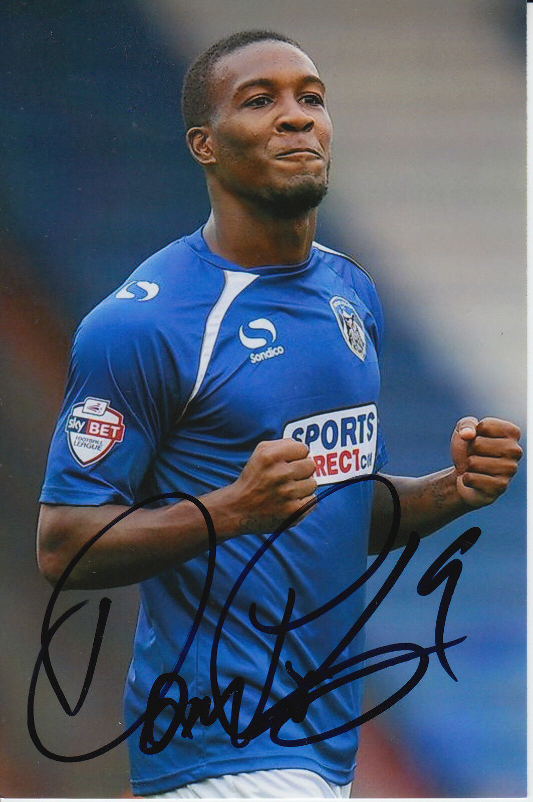 OLDHAM ATHLETIC HAND SIGNED DOMINIC POLEON 6X4 Photo Poster painting 1.