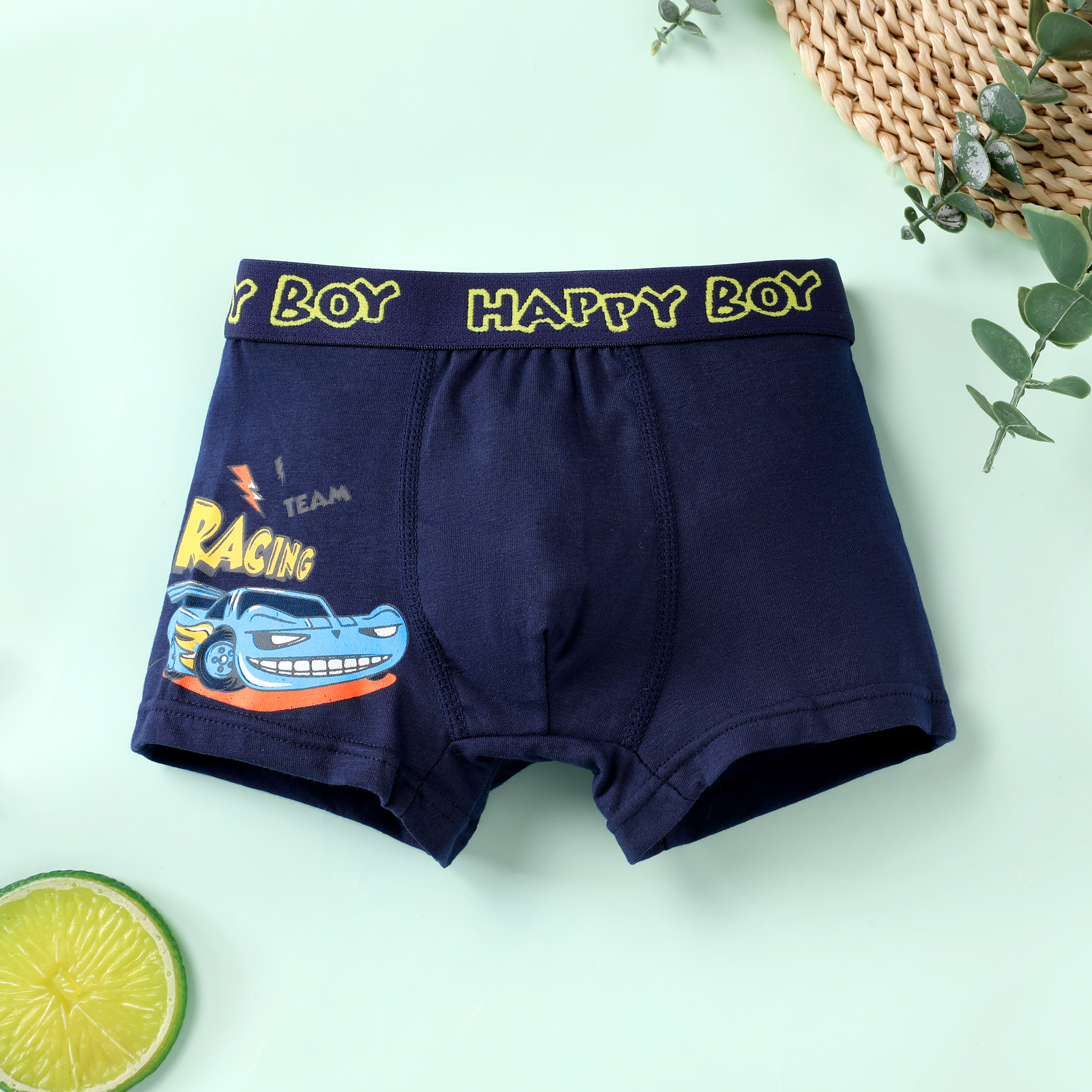 Kid Boy's Childlike Dinosaur Cotton Underwear