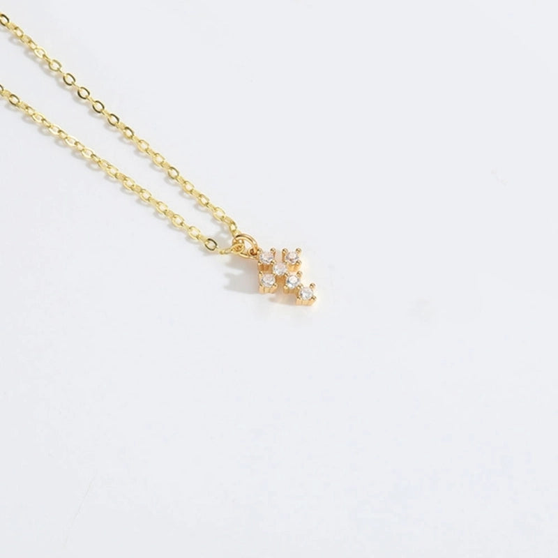 Copper 14K Gold Plated Inlay Cross Zircon Copper Necklaces