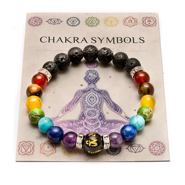 Natural Crystal Mandala Yoga Healing Chakra  Bracelet