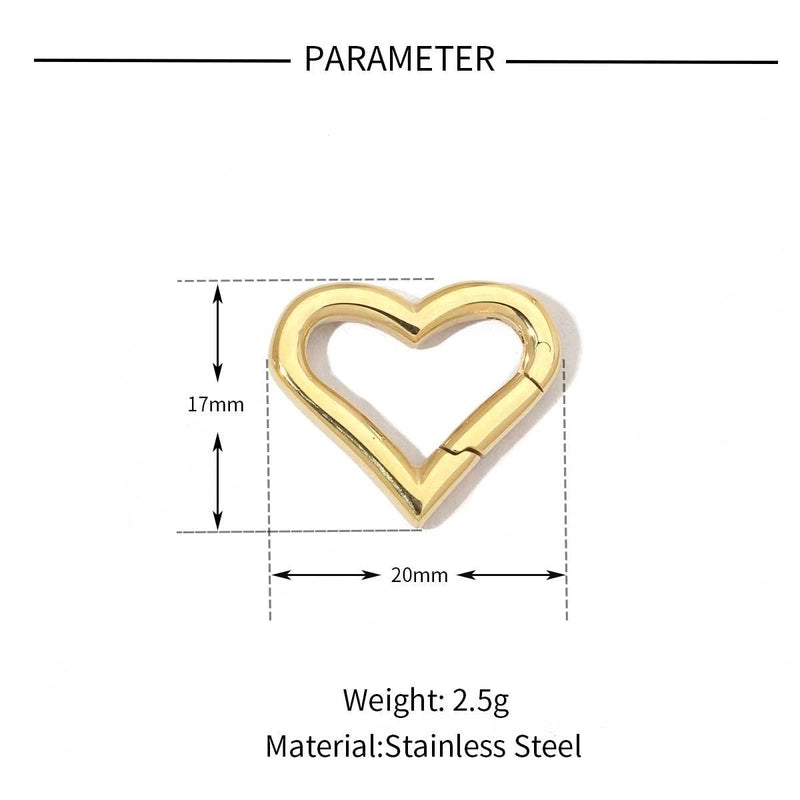 3 PCS/Package 13*22mm 18*13mm 30*30MM Titanium Steel Geometric Jewelry Accessories Jewelry Buckle