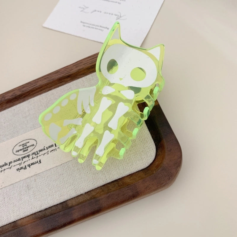 Halloween Funny Women’s Cat Skull Arylic Hair Claws