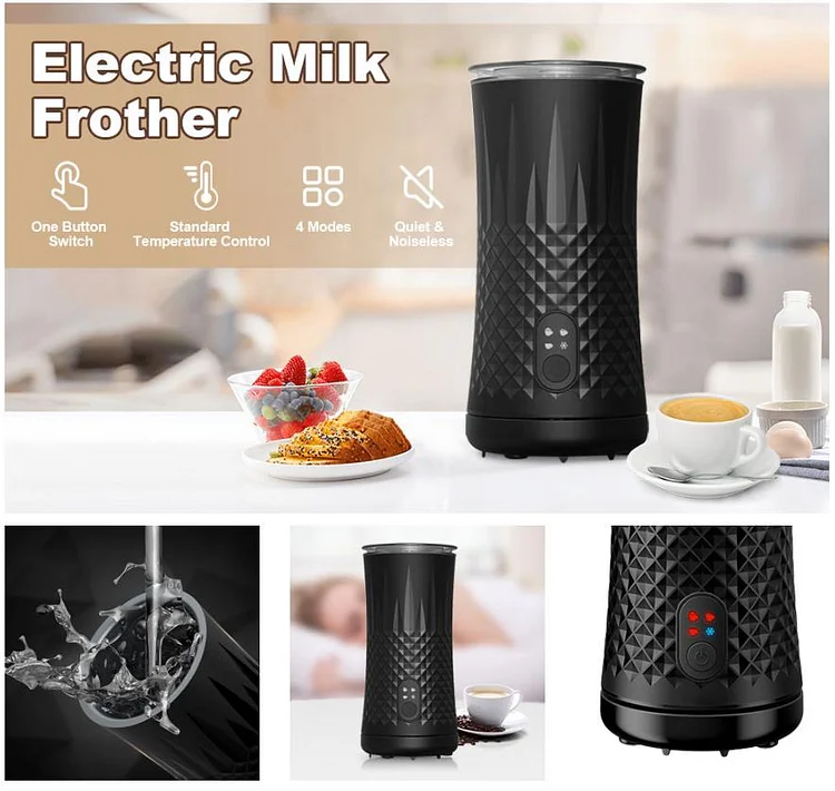 Milk Frother Electric - 4 in 1 Milk Foamer with Temperature Control Automatic Milk Steamer