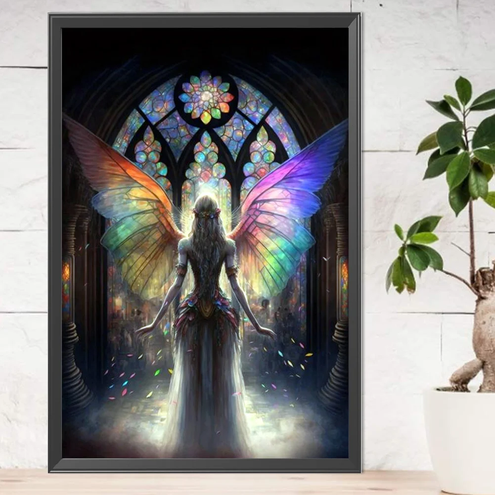 Partial AB Diamond Painting - Full Round Drill - Angel Girl(Canvas|45*65cm)