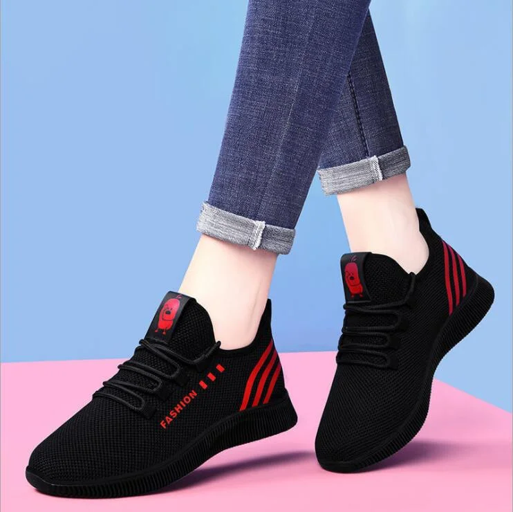 Women&#39;s Breathable Non-slip Platform Fashion 2022 Autumn New Casual Shoes Korean Running Shoes Black Sneakers shoes for women