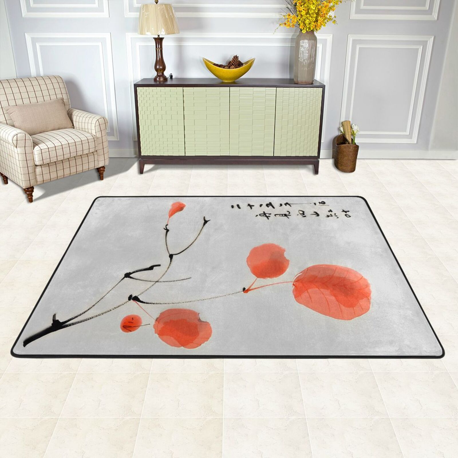 Comstylish Vintage Floral Letters Art Pattern Mat