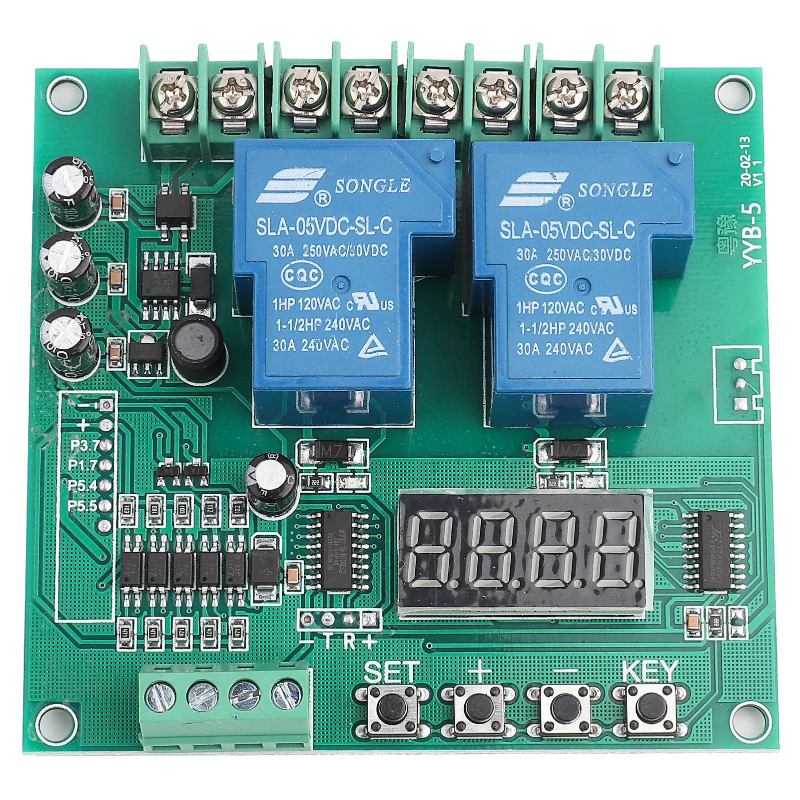 YYB-5 12V 24V Motor Forward / Reverse Control Board Two Relay Delay ...