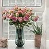 Autumn Vibe 2 Heads Burn Edge Stem Rose Artificial Flower