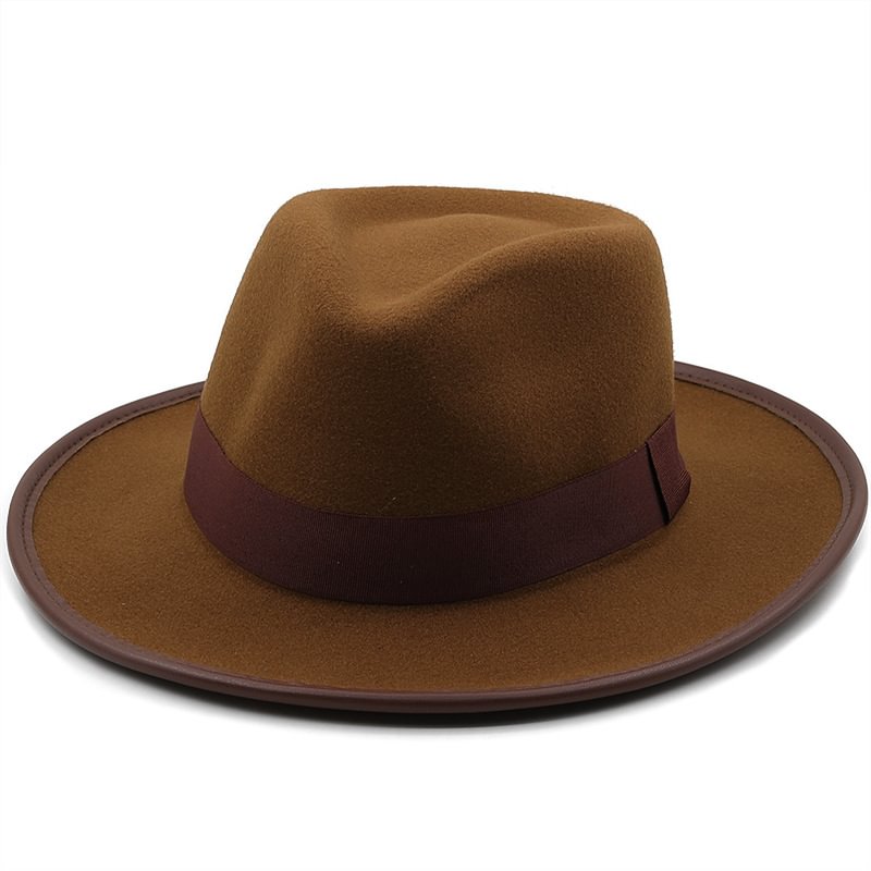 Flat Top Monochrome Wide Brim Tie Dye Hat