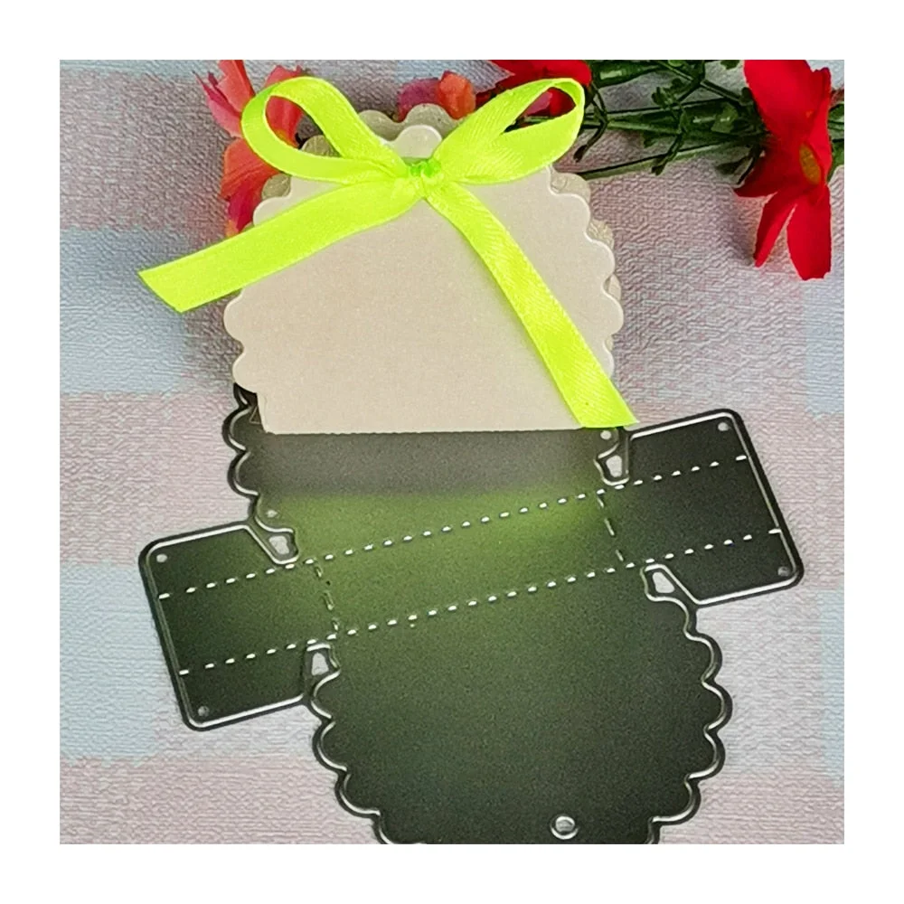 Wave Shape Gift Box Metal Cutting Dies Stencil Template for DIY Scrapbooking Die Cuts Paper Card Making Craft Dies Cut Die 2021