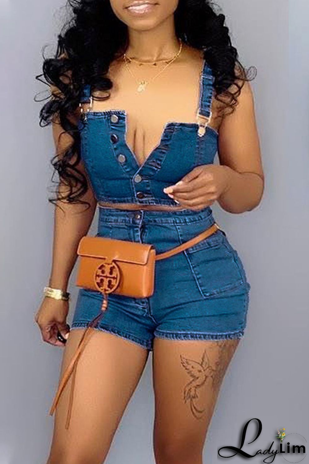 Black Sexy Solid Patchwork Buckle Spaghetti Strap Sleeveless Two Pieces(Without Belt)