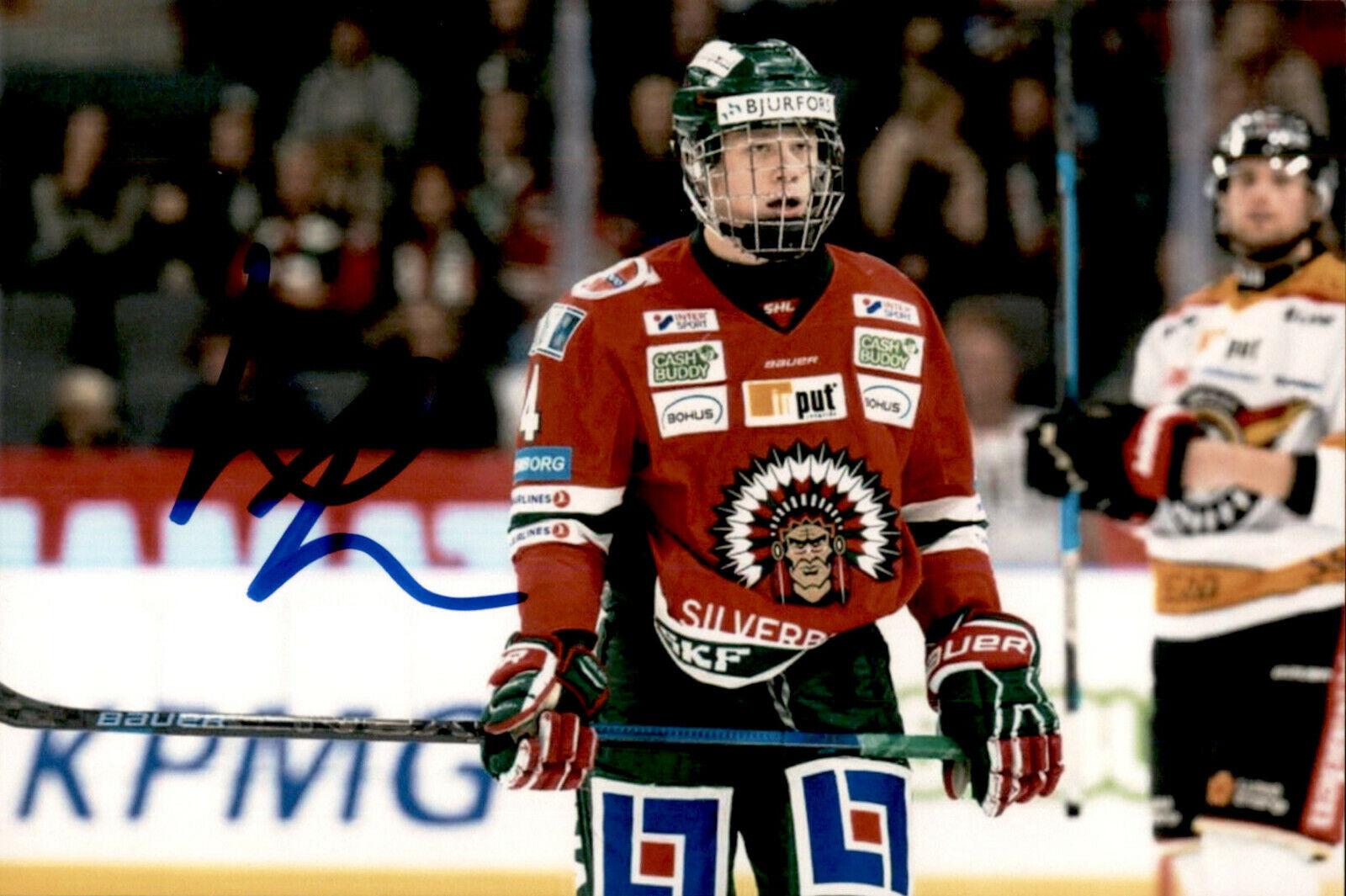 Lucas Raymond SIGNED 4x6 Photo Poster painting TEAM SWEDEN FROLUNDA INDIANS DETROIT RED WINGS #4