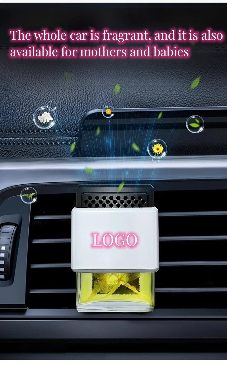 Vehicle-mounted car logo air outlet plant essential oil aromatherapy device