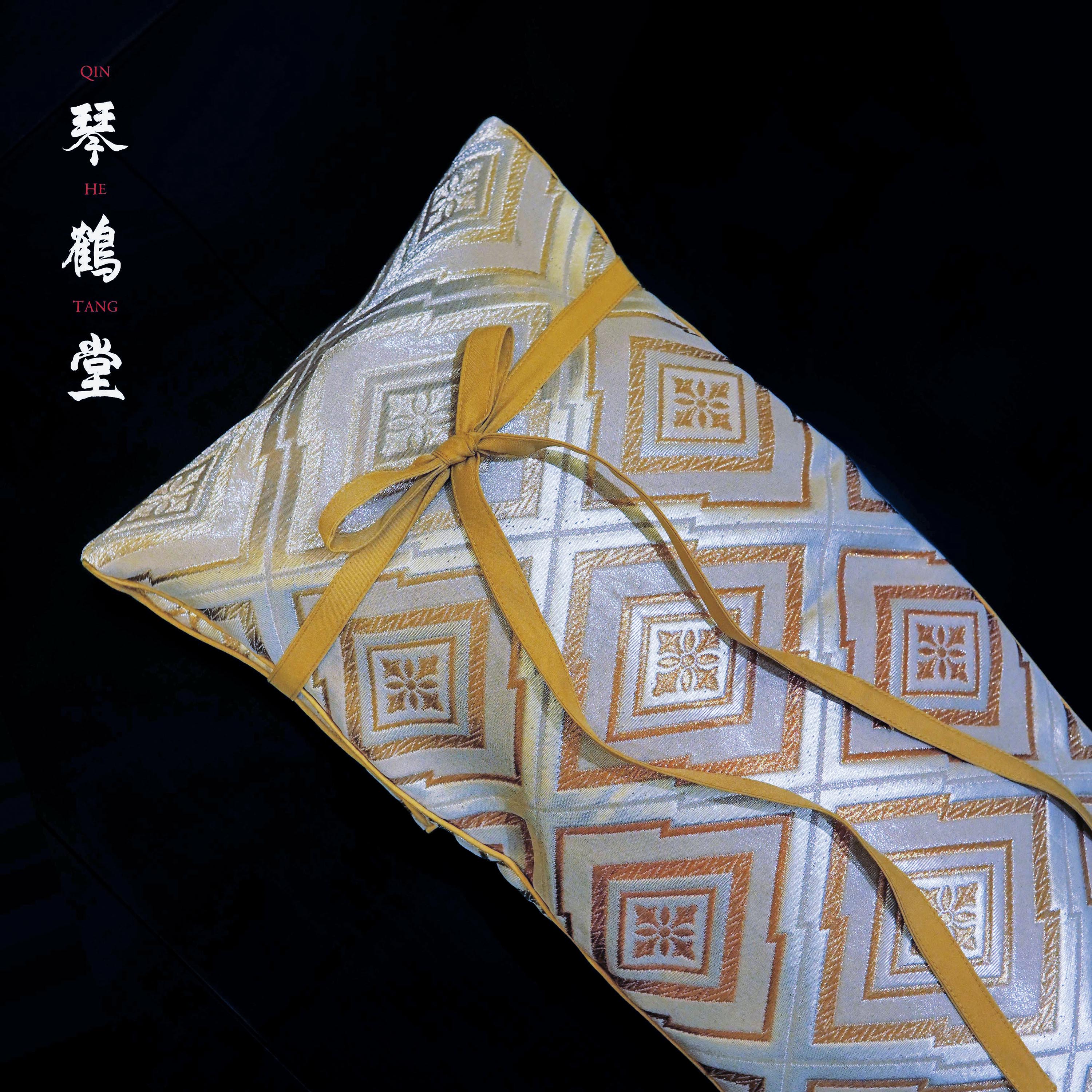 Harmony Essence" - Exquisite Vintage Guqin Bag with Luxurious Brocade Fabric,  Reinforced Traditional Chinese Musical Instrument Cover - Exclusive Handcrafted Masterpiece