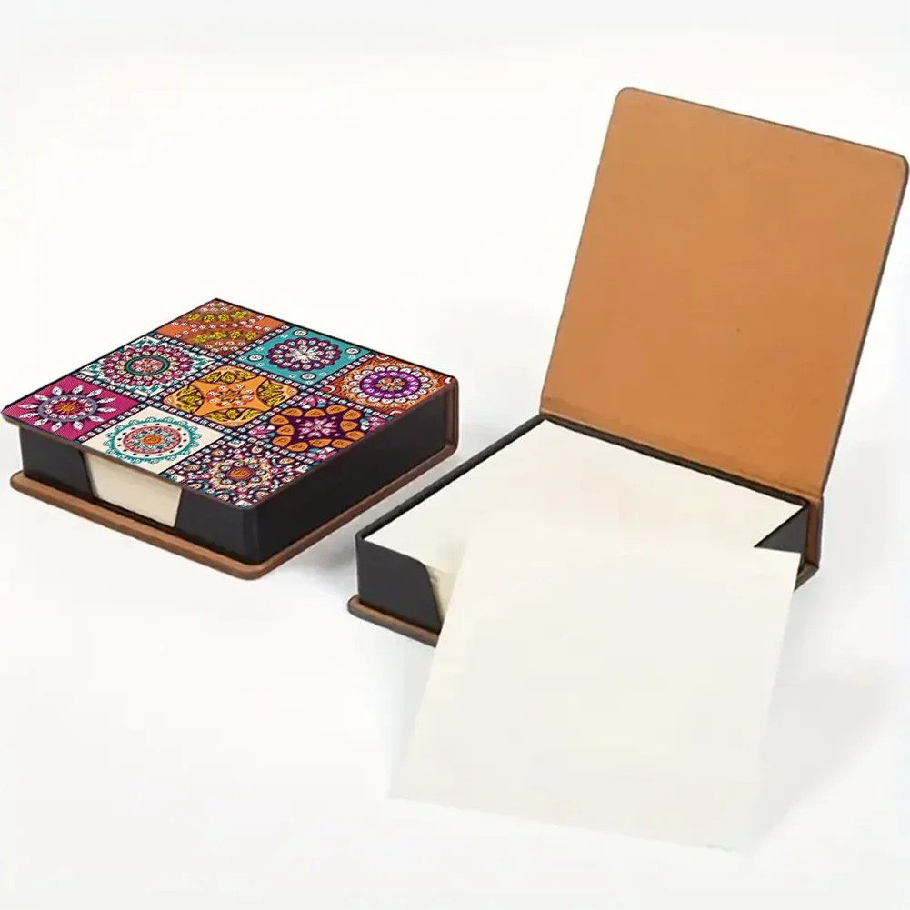 5D DIY PU Gem Painting Memo Pad Holder with 160 Sheets Paper (Mandragora)