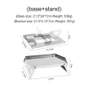 🔥🔥Outdoor Wood Stove Base Bracket Set Portable Stainless Steel Folding Stove Ash Tray Accessories, Garden Barbecue, Camping, Beach, Party