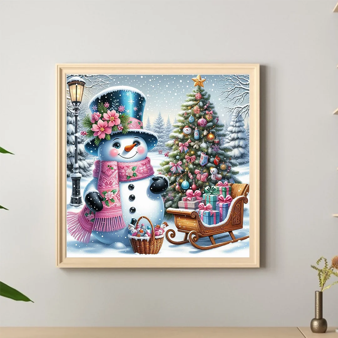 Diamond Painting - Full Round Drill - Snowman(Canvas|40*40cm)