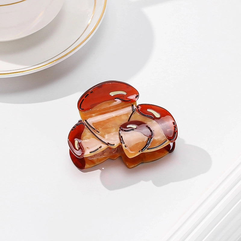 Women’s Original Design Artistic Nuts Mushroom Acetic Acid Sheets Hair Claws