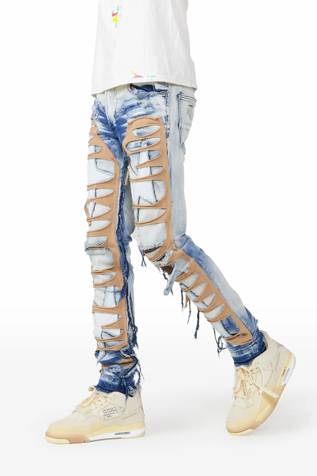 Dontae Blue Patchwork Jean