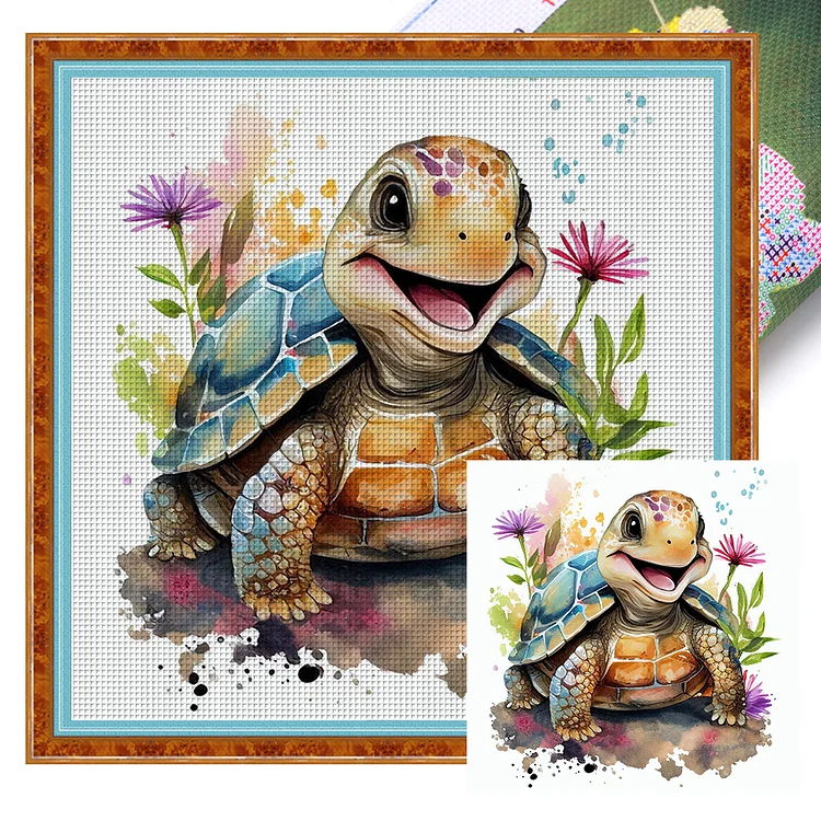 『HuaCan』Animals - 18CT Stamped Cross Stitch(25*25cm)